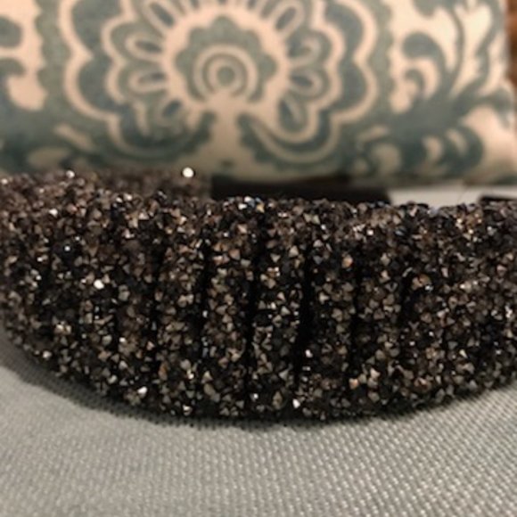 LANE BRYANT NWOT Embellished Statement Headband in Hematite Gray Black - Picture 7 of 12